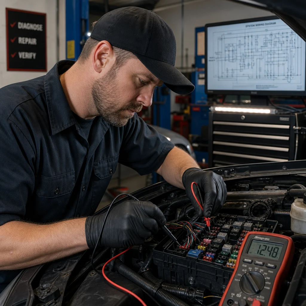 Elektrik-Diagnose am Fahrzeug